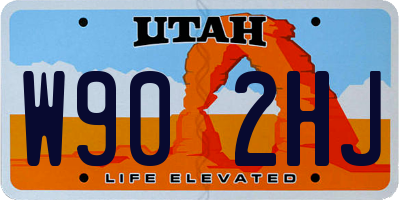 UT license plate W902HJ