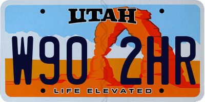 UT license plate W902HR