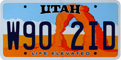 UT license plate W902ID