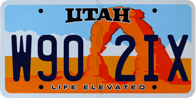 UT license plate W902IX