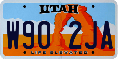 UT license plate W902JA