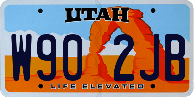 UT license plate W902JB