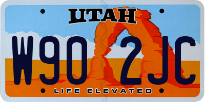 UT license plate W902JC
