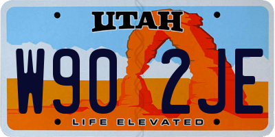 UT license plate W902JE