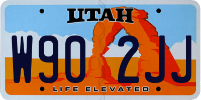 UT license plate W902JJ