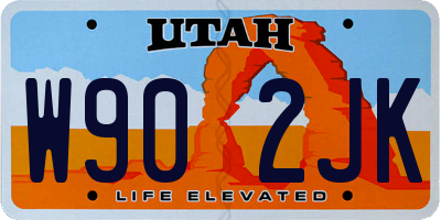 UT license plate W902JK