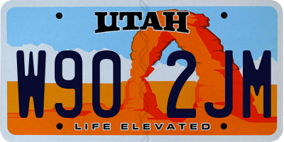 UT license plate W902JM