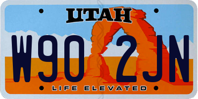 UT license plate W902JN