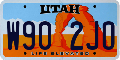UT license plate W902JO