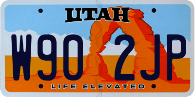 UT license plate W902JP