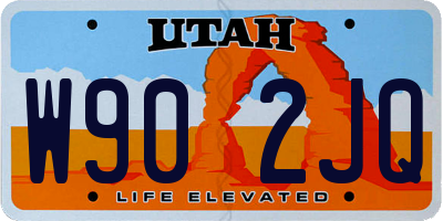 UT license plate W902JQ