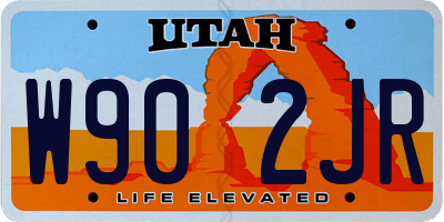 UT license plate W902JR
