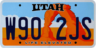 UT license plate W902JS