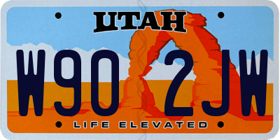 UT license plate W902JW