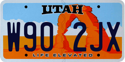 UT license plate W902JX