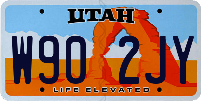 UT license plate W902JY