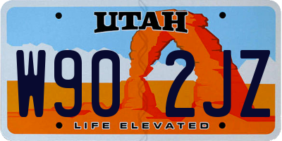 UT license plate W902JZ