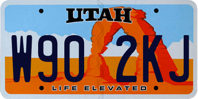 UT license plate W902KJ