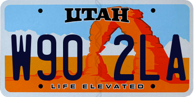 UT license plate W902LA