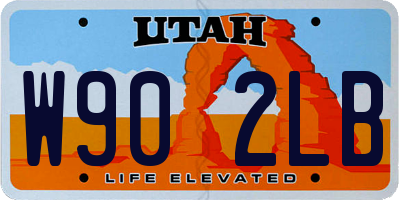 UT license plate W902LB