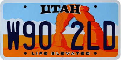 UT license plate W902LD