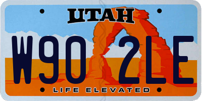 UT license plate W902LE