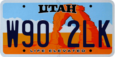 UT license plate W902LK