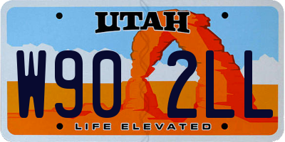 UT license plate W902LL