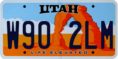UT license plate W902LM