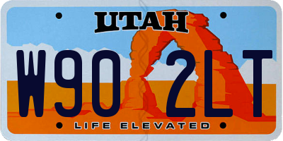 UT license plate W902LT