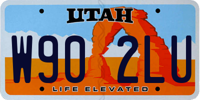 UT license plate W902LU