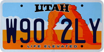 UT license plate W902LY