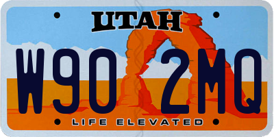 UT license plate W902MQ
