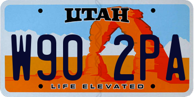 UT license plate W902PA