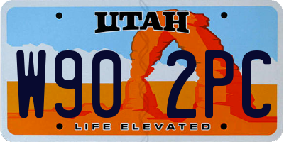 UT license plate W902PC
