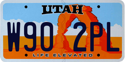 UT license plate W902PL