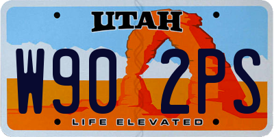 UT license plate W902PS