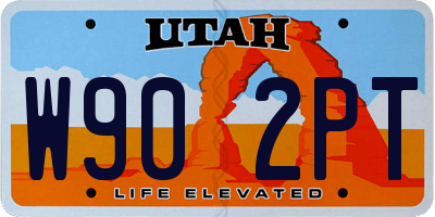 UT license plate W902PT
