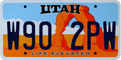 UT license plate W902PW