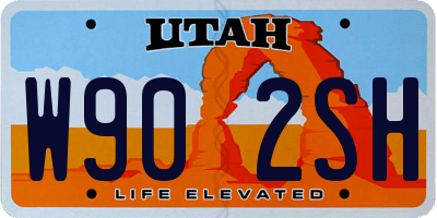 UT license plate W902SH