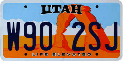 UT license plate W902SJ