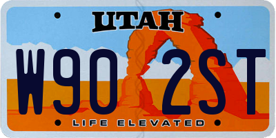 UT license plate W902ST