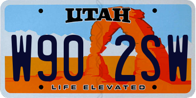 UT license plate W902SW