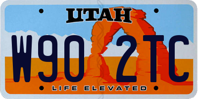 UT license plate W902TC