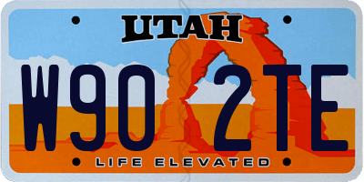 UT license plate W902TE