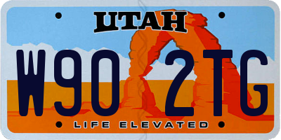 UT license plate W902TG