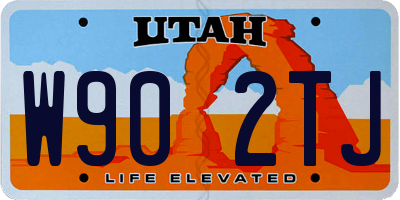 UT license plate W902TJ