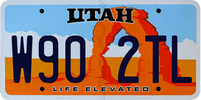 UT license plate W902TL