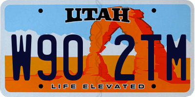UT license plate W902TM