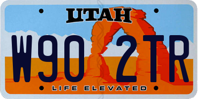 UT license plate W902TR